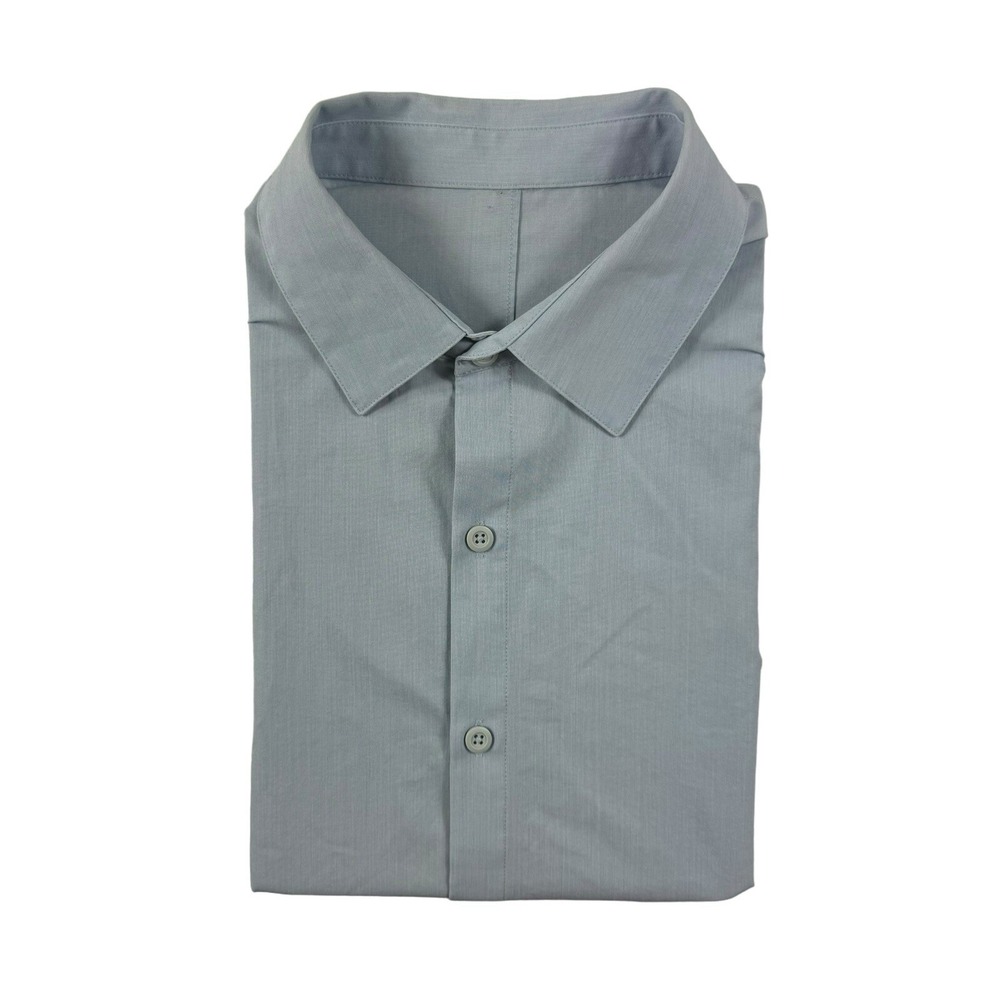 Lululemon Blue Powder S/S Performance Mens Button Front Size Medium